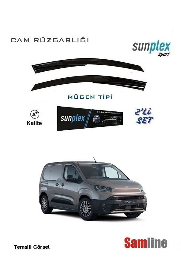 Cam Rüzgarlığı 2'li Set Yeni Toyota Proace City Cargo (2024-2025) Sunplex Sport