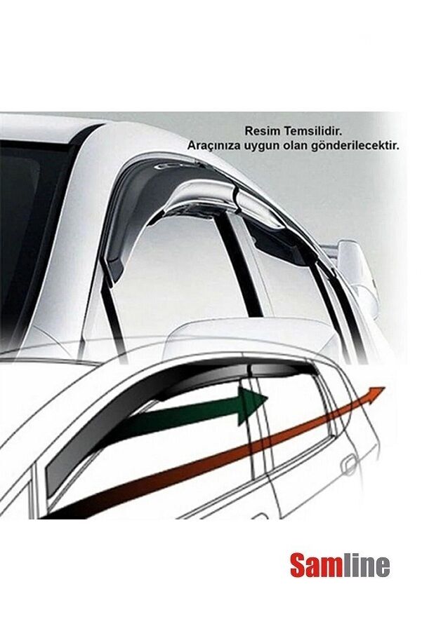 Cam Rüzgarlığı Kromlu 4'lü Set Nissan Qashqai (2021-2024) J12 SUNPLEX