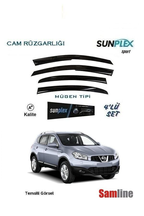 Cam Rüzgarlığı 4'lü Set Nissan Qashqai (2010-2013) J10 Facelift