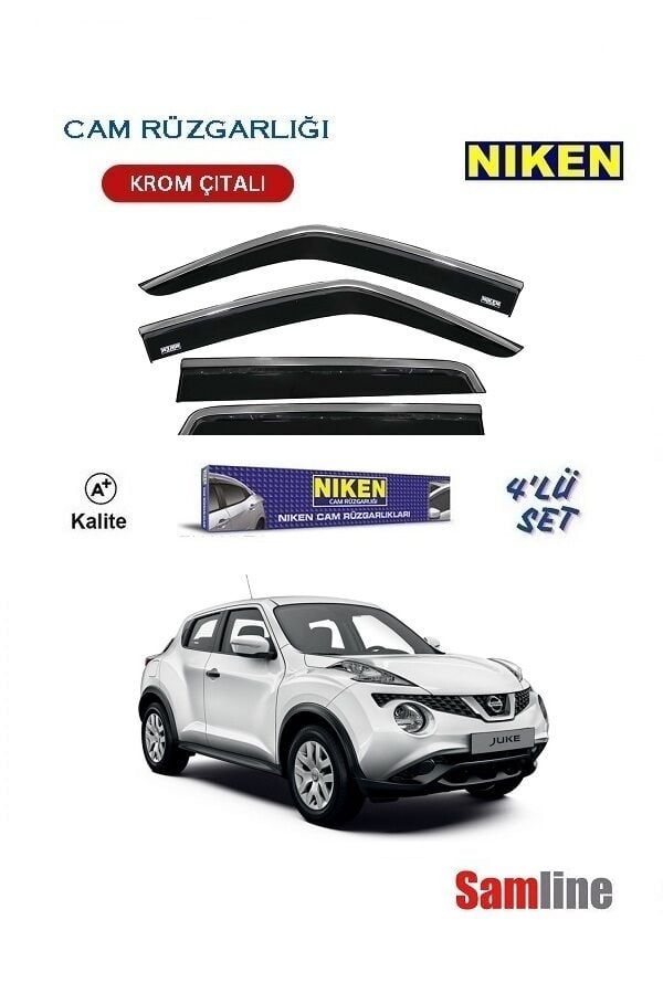 Cam Rüzgarlığı Kromlu 4'lü Set Nissan Juke I (2014-2018) Facelift