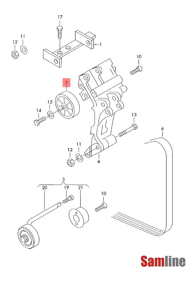 Alternatör Kayış Gergi Sabit Rulmanı Skoda Felicia 1.3 Mpi.