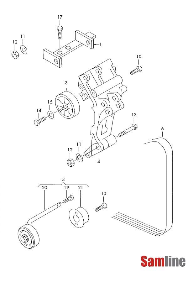 Alternatör Kayış Gergi Makarası Rulmanı Skoda Felicia 1.3 Mpi