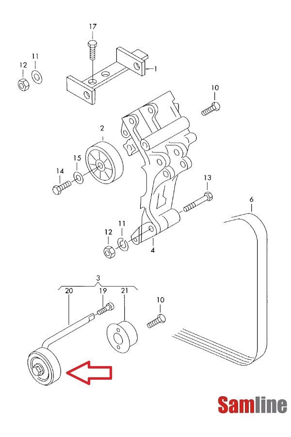 Alternatör Kayış Gergi Makarası Rulmanı Skoda Felicia 1.3 Mpi