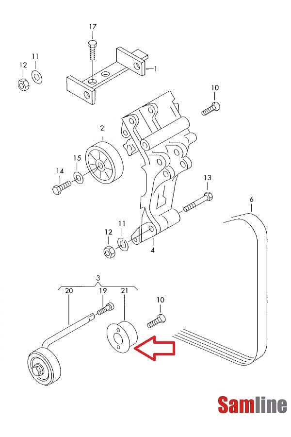 Alternatör Kayış Gergisi Arka Skoda Felicia 1.3 Mpi.