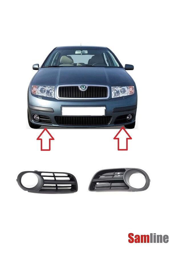 Sis Farı Sis Kapağı Seti Sağ-Sol Takım Skoda Fabıa 2005-2007 (Sis Lambası)