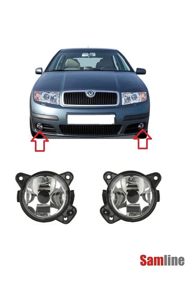 Sis Farı Sis Kapağı Seti Sağ-Sol Takım Skoda Fabıa 2005-2007 (Sis Lambası)