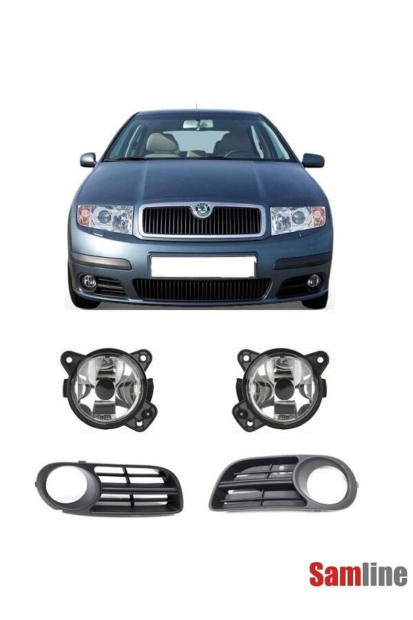 Sis Farı Sis Kapağı Seti Sağ-Sol Takım Skoda Fabıa 2005-2007 (Sis Lambası)