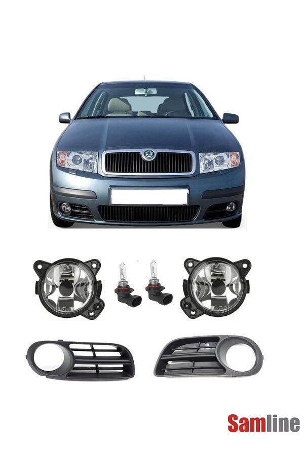 Sis Farı Sis Kapağı Seti Sağ-Sol Takım Skoda Fabıa 2005-2007 (Sis Lambası)
