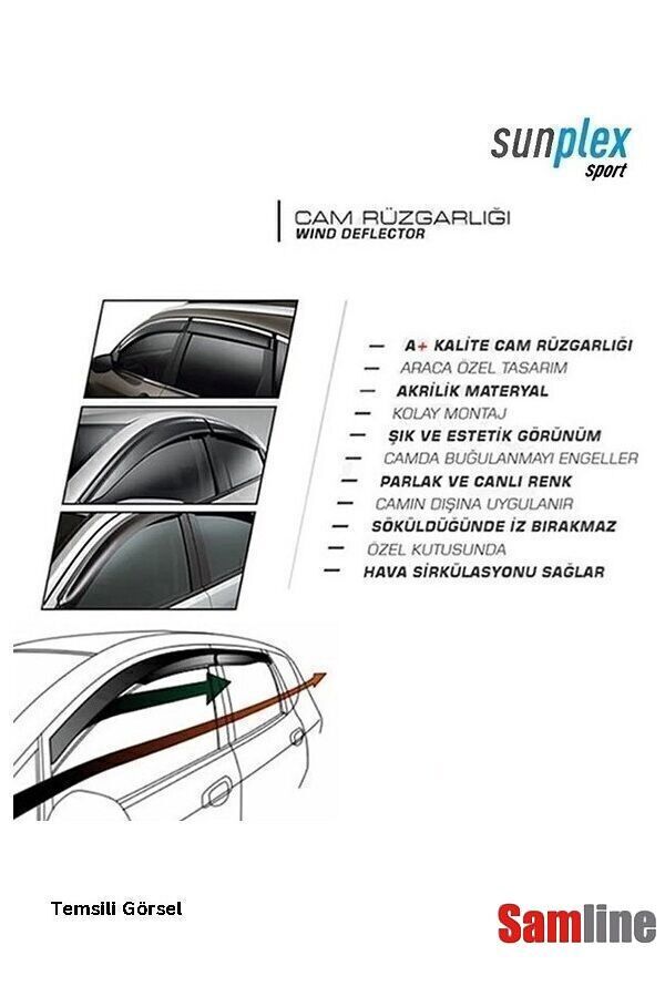 Cam Rüzgarlığı 2'li Set Opel Zafira (2024-2025) Sunplex Sport