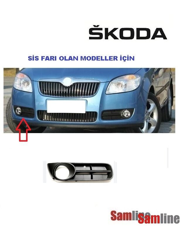 Sis Farı ve Sis Kapakları Sağ Sol Takım Skoda Fabıa (2) 2008-2010 (Sis Lambası)