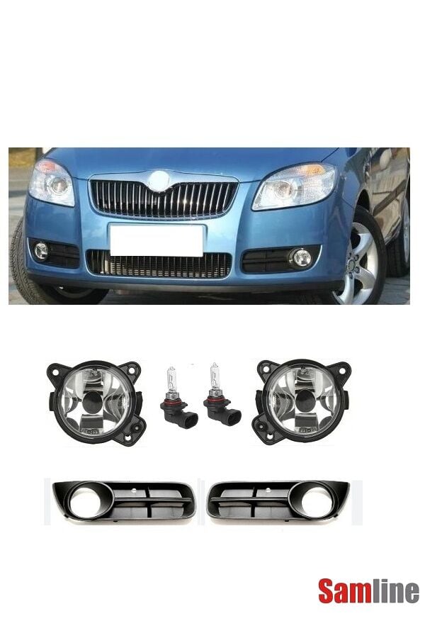 Sis Farı ve Sis Kapakları Sağ Sol Takım Skoda Fabıa (2) 2008-2010 (Sis Lambası)